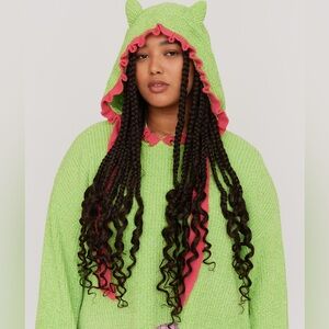 LAZY OAF x Daddy Bears Horns Knitted Hoodie